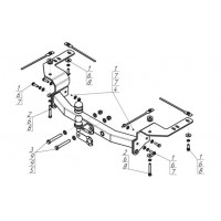 Фаркоп MOTODOR на Toyota Land Cruiser 200 2007- Арт.92502 (с обвесом)
