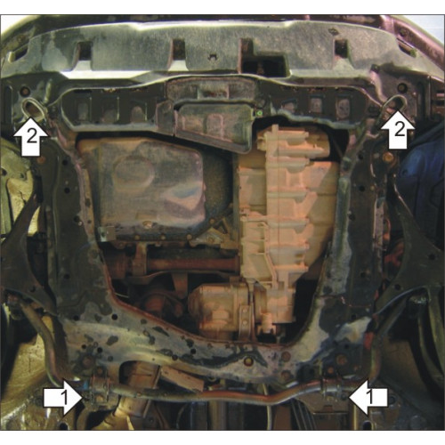 Защита Картера двигателя, КПП MOTODOR для Honda CR-V 2001-2006 (II), Сталь 2 мм - Арт. 824
