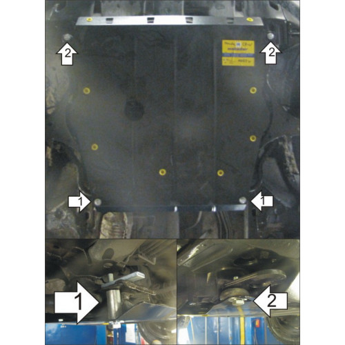 Защита Картера двигателя, КПП MOTODOR для Honda CR-V 2001-2006 (II), Сталь 2 мм - Арт. 824
