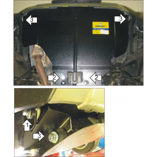 Защита Картера двигателя MOTODOR для Subaru Forester 2007-2013, Сталь 2 мм - Арт. 2219