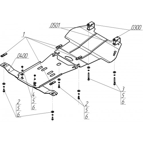 Защита Картера двигателя, КПП MOTODOR для Subaru Legacy 2009-2015, Сталь 2 мм - Арт. 2221