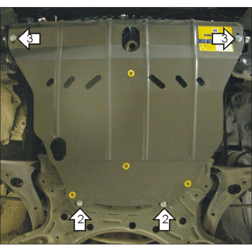 Защита Картера двигателя, КПП MOTODOR для BYD F3 2005-2014, Сталь 2 мм - Арт. 4501