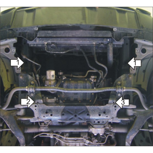 Защита Картера двигателя MOTODOR для Infiniti FX 35 2008-2014, Сталь 2 мм - Арт. 8001