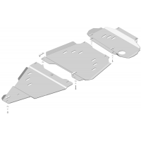 Защита Картера двигателя, КПП, Раздаточной коробки MOTODOR для Nissan Navara 2004-2010, Алюминий 5 мм - Арт. 31404