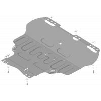 Защита Картера двигателя, КПП АвтоСтандарт для Ford Focus 2004-2011 (II), Сталь 45778 мм - Арт. 50747