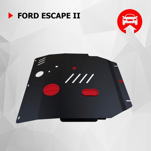 Защита Картера двигателя, КПП АвтоБроня для Ford Escape 2007-2011, Сталь 45778 мм - Арт. 111.01803.1