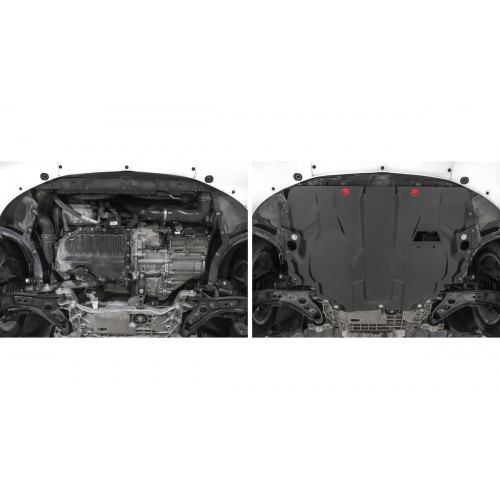 Защита Картера двигателя, КПП АвтоБроня для SEAT Altea 2004-2009 I, Сталь 45778 мм - Арт. 111.05107.1