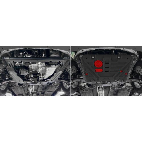 Защита Картера двигателя, КПП АвтоБроня для HAVAL M6 2021-, Сталь 45778 мм - Арт. 111.09432.1