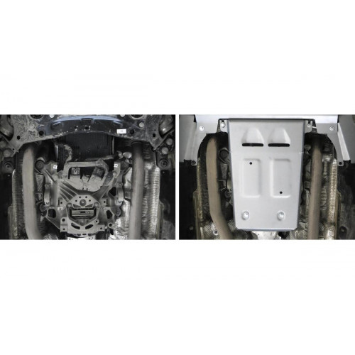 Защита КПП, Раздаточной коробки Rival для Audi A8 2017-2025 (D5), Алюминий 3 мм - Арт. 333.0347.1