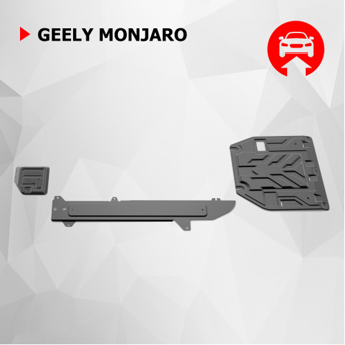 Защита Картера двигателя АвтоБроня для Geely Monjaro 2022-, Сталь 45778 мм - Арт. K111.01930.1