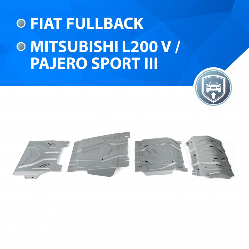 Защита Картера двигателя Rival для Fiat Fullback 2016-, Сталь 45778 мм - Арт. K222.4052.1