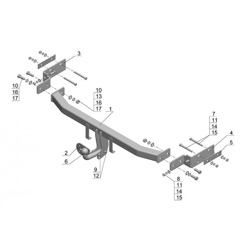 Фаркоп Avtos на KIA Sorento R 2009-2012 Арт.KI 17