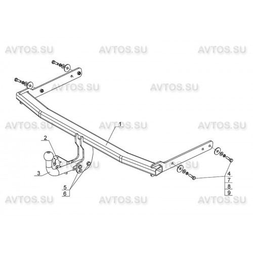 Фаркоп Avtos на VOLKSWAGEN Jetta 2010- Арт.VW 32