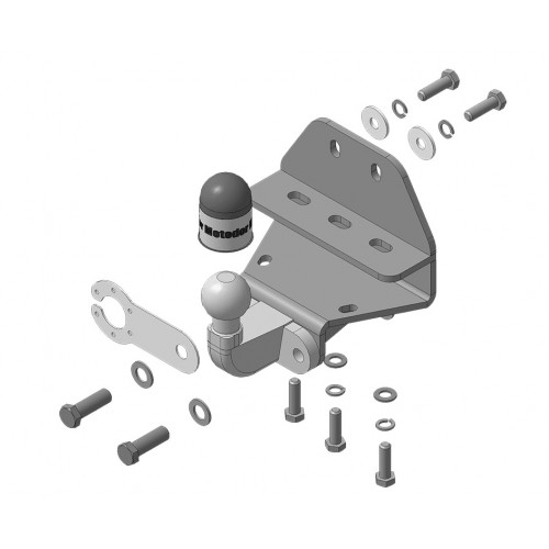 Фаркоп MOTODOR на Toyota Land Cruiser 300 2021- Арт. 92524-F (оцинкованный шар)